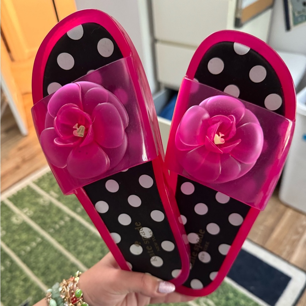 KATE SPADE POKA DOT SLIDES